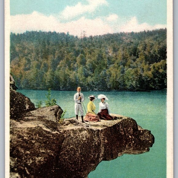 Vintage Postcard Table Rock Lake Minnewaska N.Y. Phostint Era 1900s Scenic #1418 - Picture 1 of 2